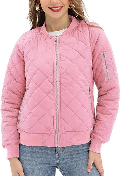 Quilted Puffer Jacket - Cotton Black Jacket For Women