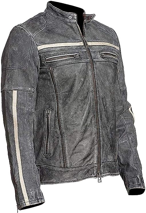 Rovaniemi Biker Leather Jacket, Black