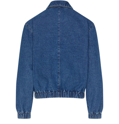 Blue Denim Polar Jacket For Men