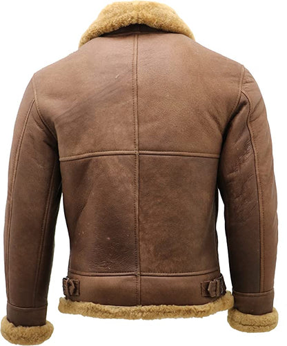 Brown WW2 B3 Bomber Leather Jacket