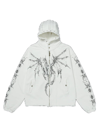 Adidas Thug Club Dragon Jacket White