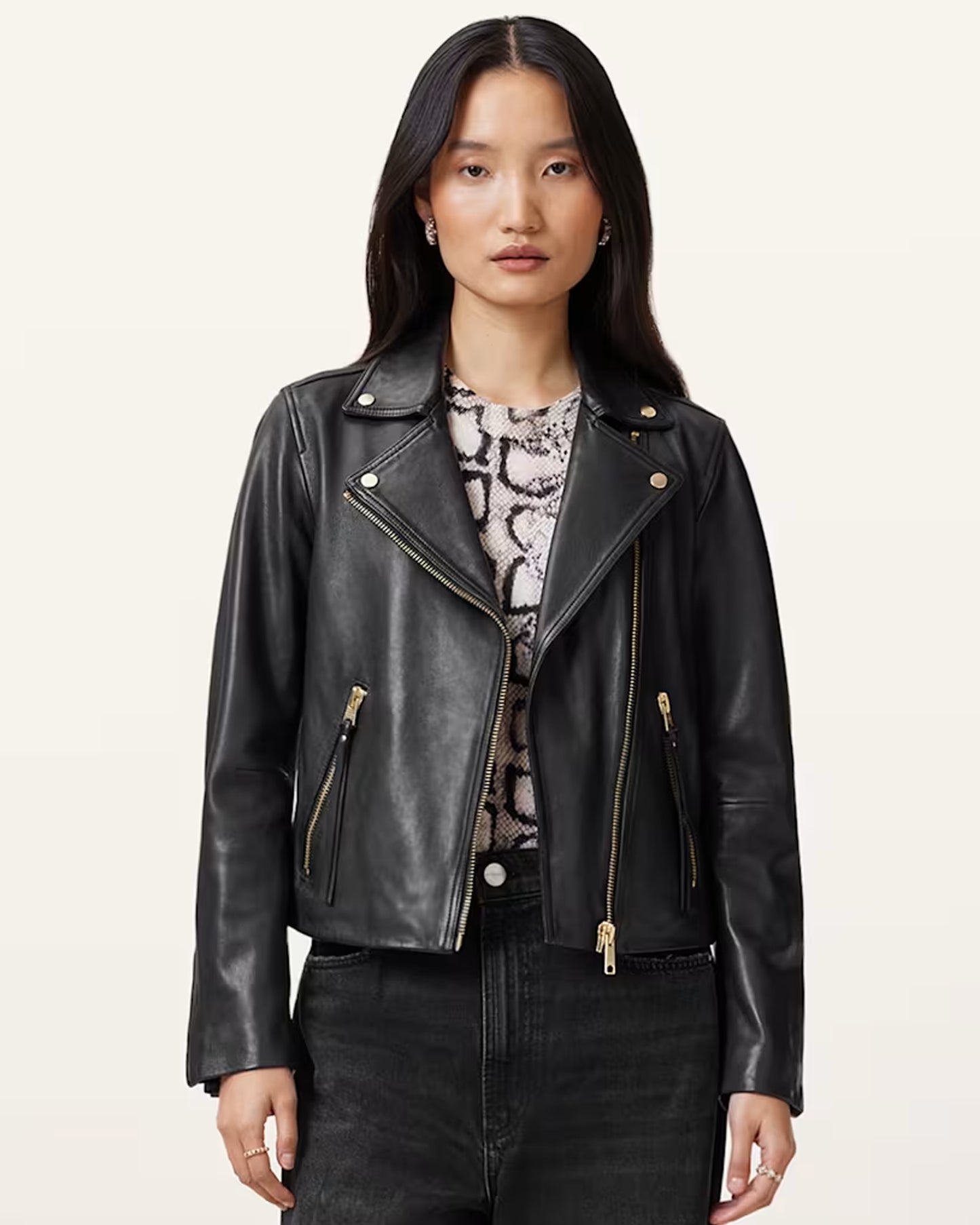 AllSaints Dalby Leather Jacket Buy