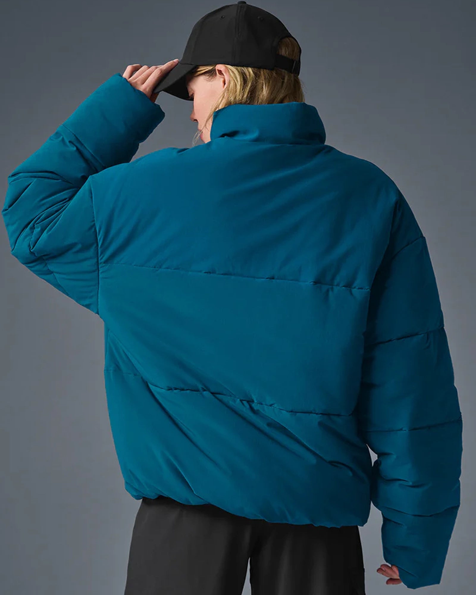 Alo-Yoga-Blue-Puffer-Jacket-BackView