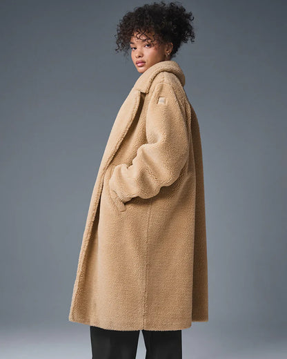 Alo-Yoga-Oversized-Sherpa-Camel-Trench-Coat