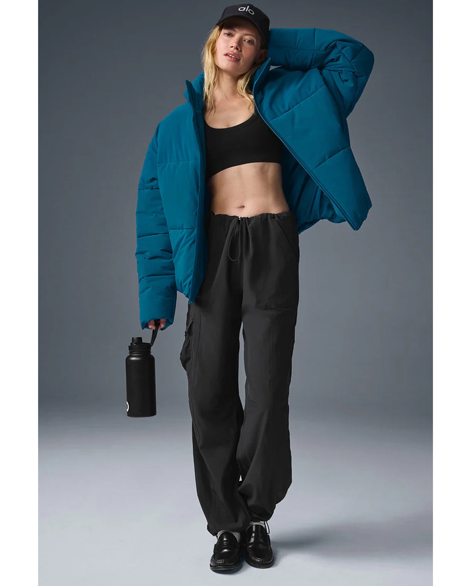 Alo-Yoga-Puffer-Blue-Jacket