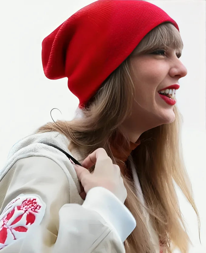 American-Singer-Taylor-Swift-CTFL-Off-White-and-Red-Jacket