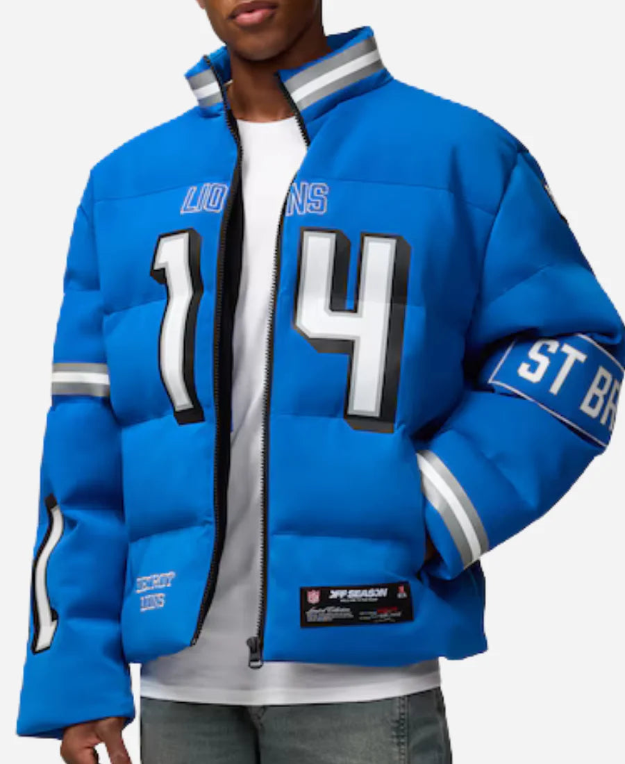 Amon-Ra St. Brown Detroit Lions Puffer Jacket