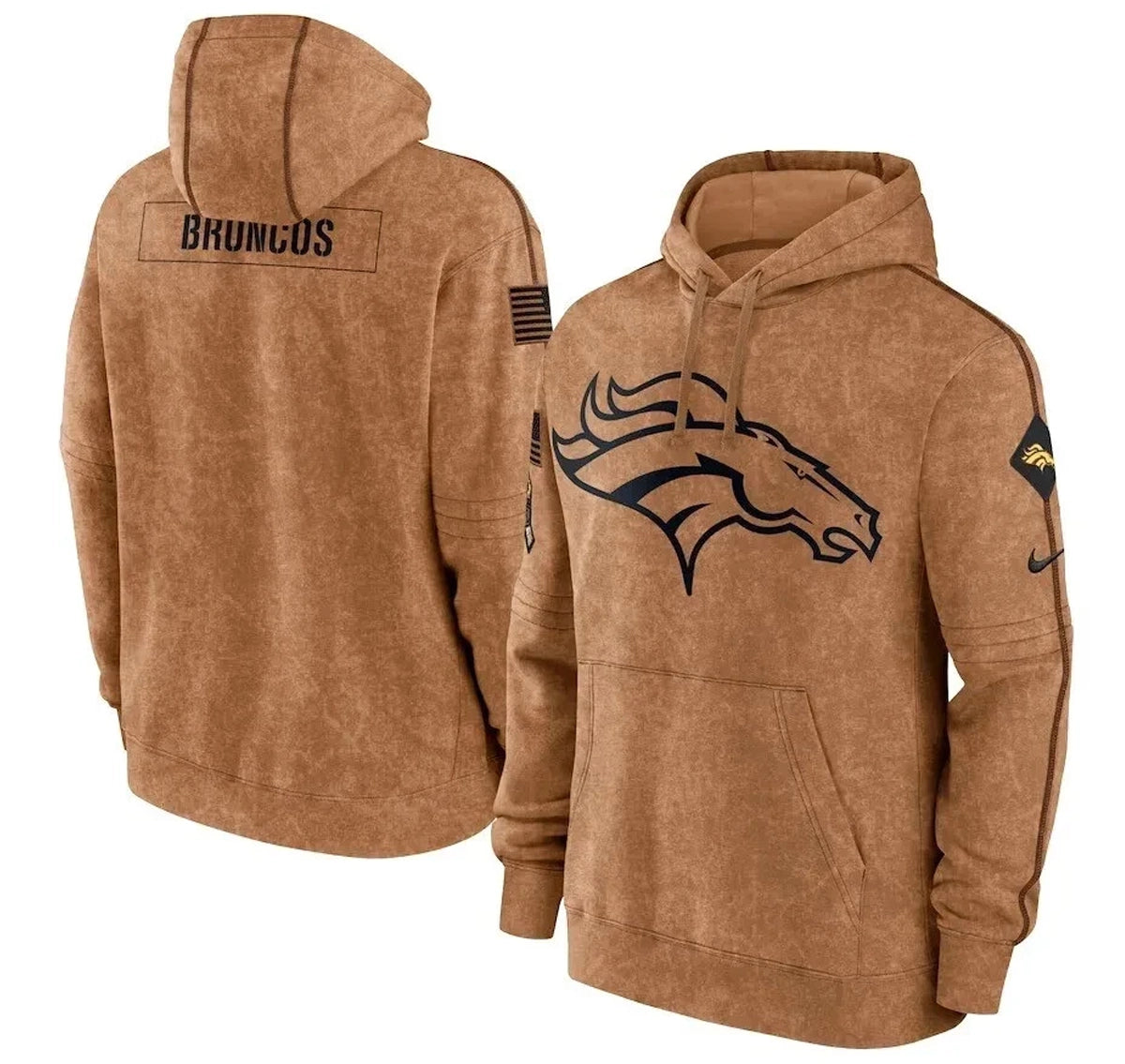 Arctic Camo Denver Broncos 2024 Salute to Service Club Hoodie