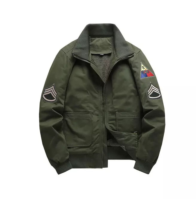 Army Shearling Jacket For Men - Zing Apparel