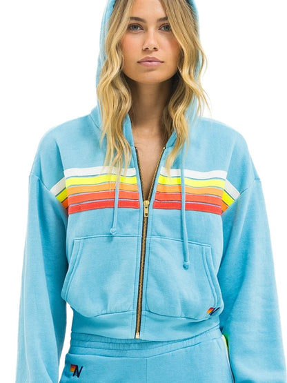 Aviator Nation Hoodie Blue Zip Women
