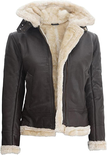 B3 Pilot Aviator Shearling Jacket For Sale