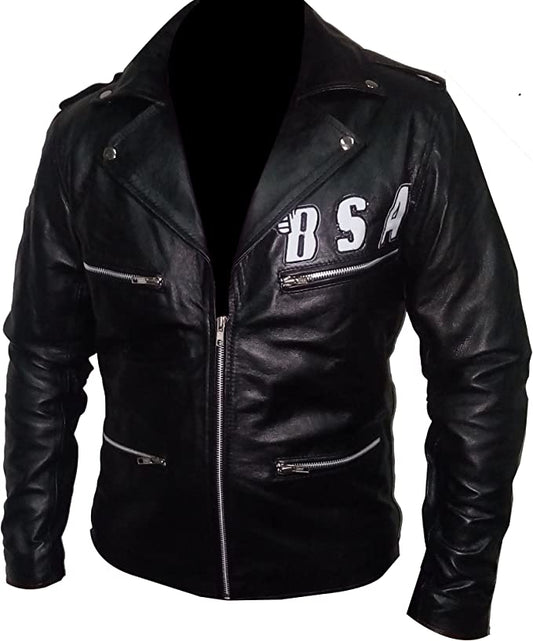 Classic BSA rockers Synthetic Leather Jacket