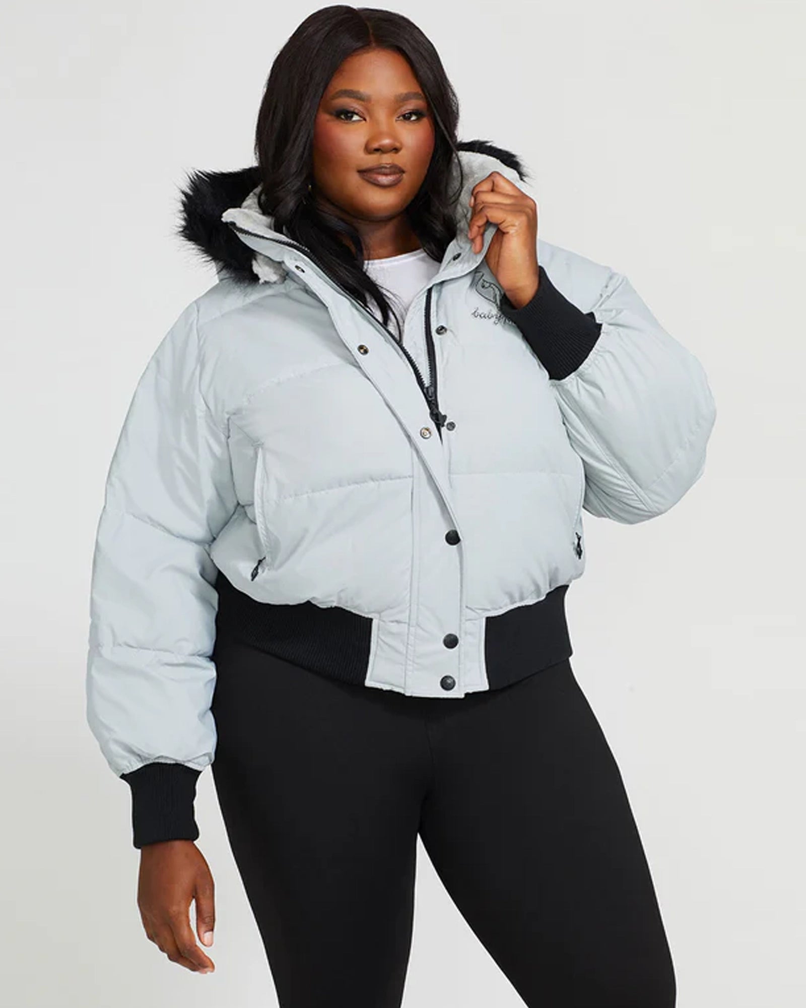 Baby-Phat-Grey-Puffer-Jacket