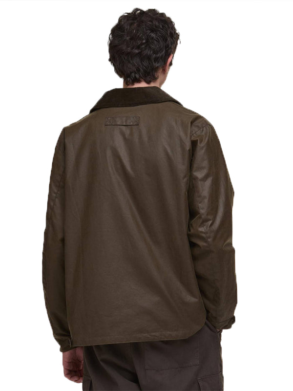 Barbour Century Wax Jacket Brown Back