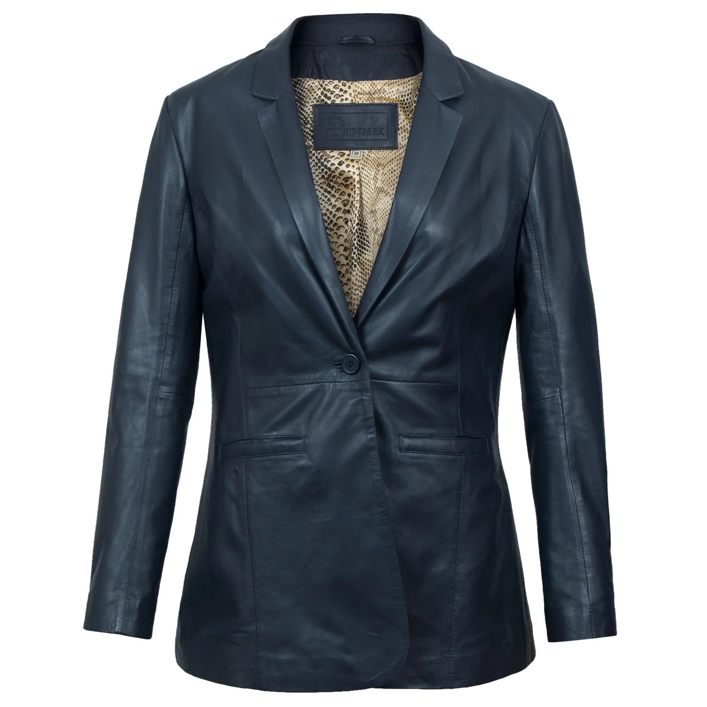Women's Stylish Fitted Leather Blazer