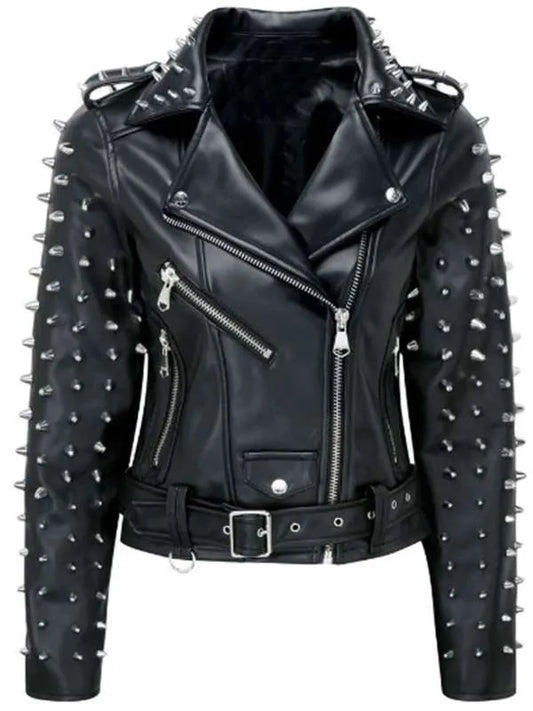 Billie-Eilish-Studded-Black-Studde-Leather-Jacket