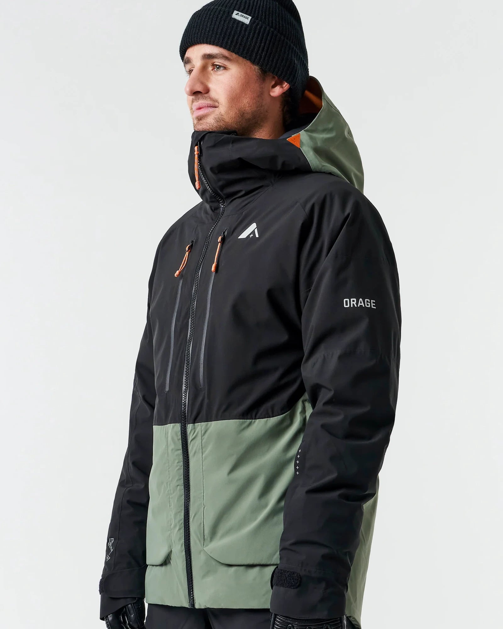 Black-And-Green-Orage-Ski-Jacket