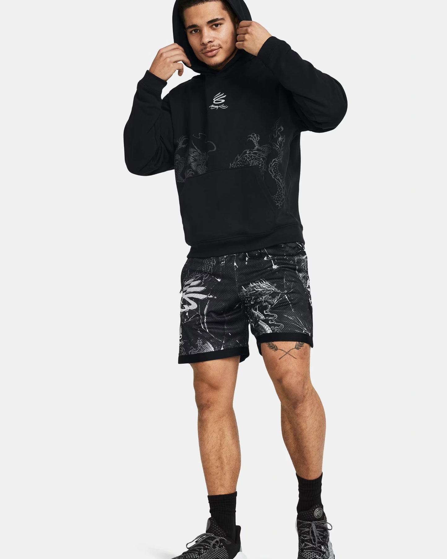 Black-Bruce-Lee-Steph-Curry-Hoodie