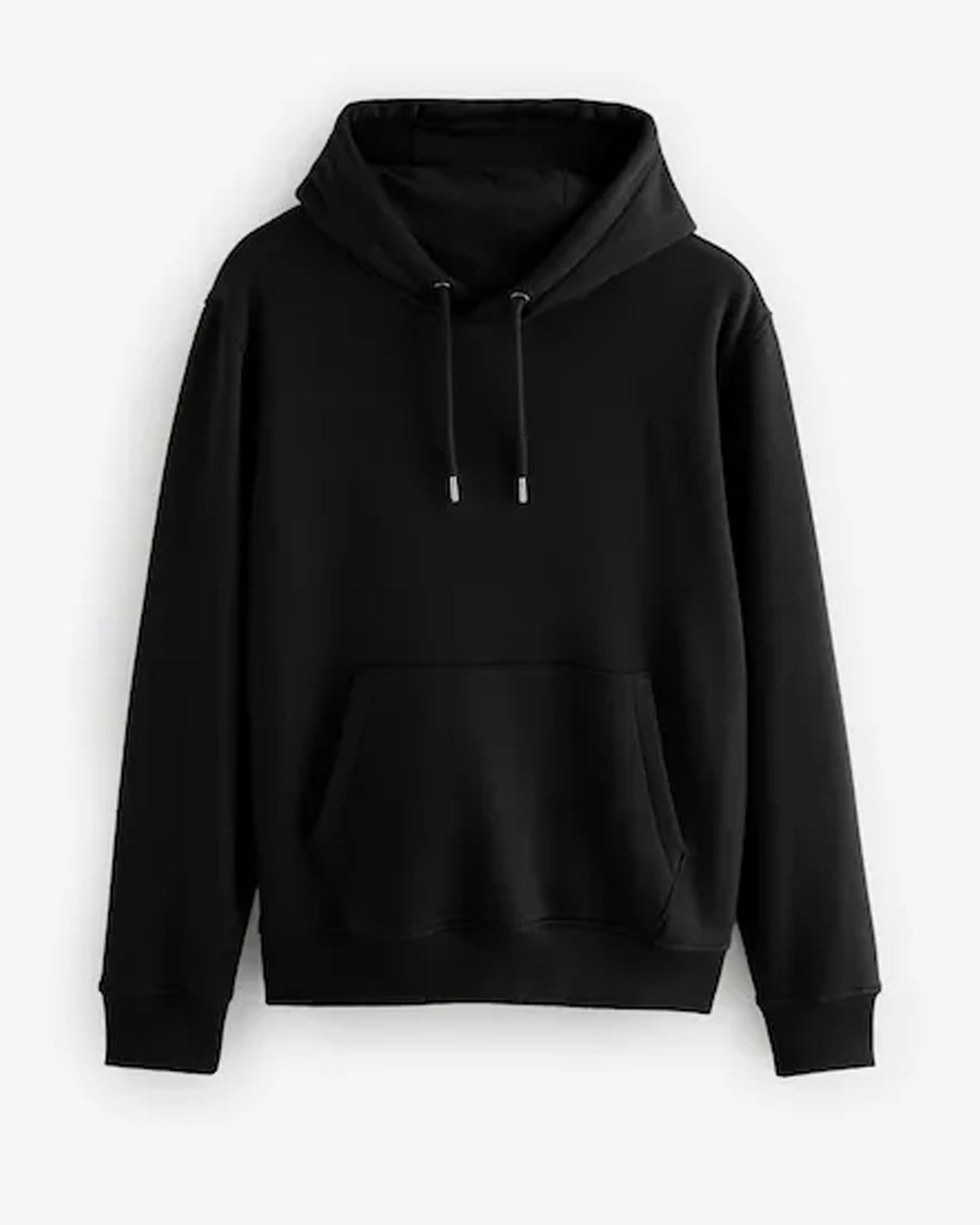 Black-Regular-Fit-Rich-Fleece-Fabric-Hoodie