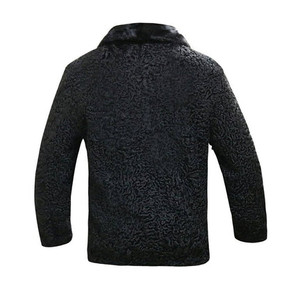 Black_Persian_Karakul_Lamb_Soft_Shearling_Jacket_For_Sale
