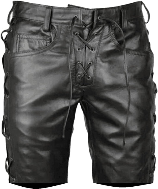 Black_Side_Laced_Short_Soft_Slim_Casual