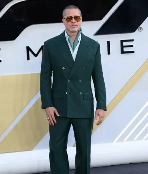 Brad-Pitt-F1-The-Movie-European-Premiere-Blazer-Green