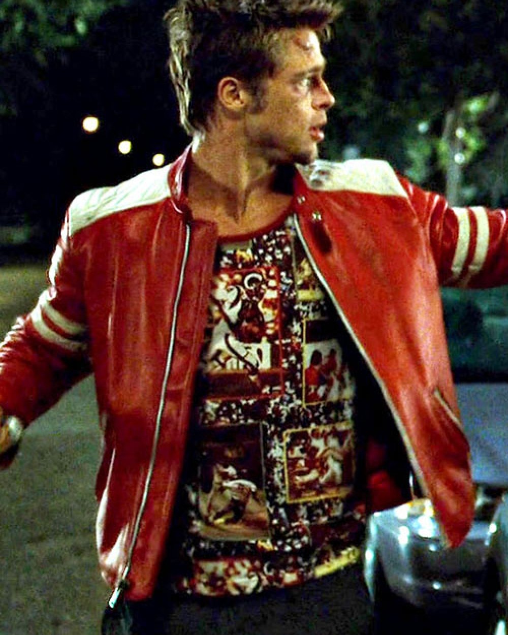 Brad Pitt Fight Club Leather Jacket For Sale