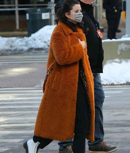 Brown Halloween Fur Coat Inspired by Salena Gomes - 1
