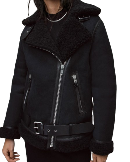 Buy Maya Stern Fool Me Once S01 Shearling Leather Jacket