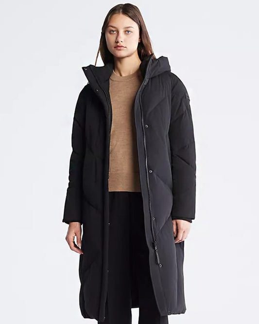 Meghan Markle Calvin Klein Quilted Maxi Puffer Jacket