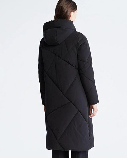Meghan Markle Calvin Klein Quilted Maxi Puffer Jacket