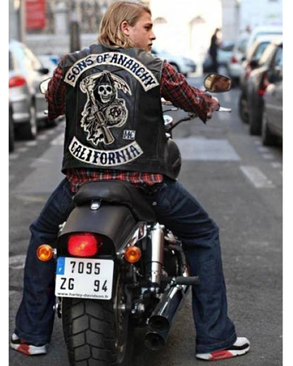 Charlie Hunnam SOA Sons of Anarchy Leather Vest
