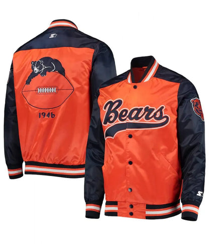 Chicago Bears The Tradition II Team Full Snap Jacket Buy