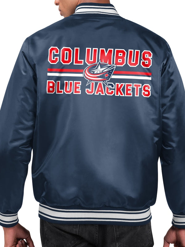 Columbus Blue Jackets Starter Jacket Back
