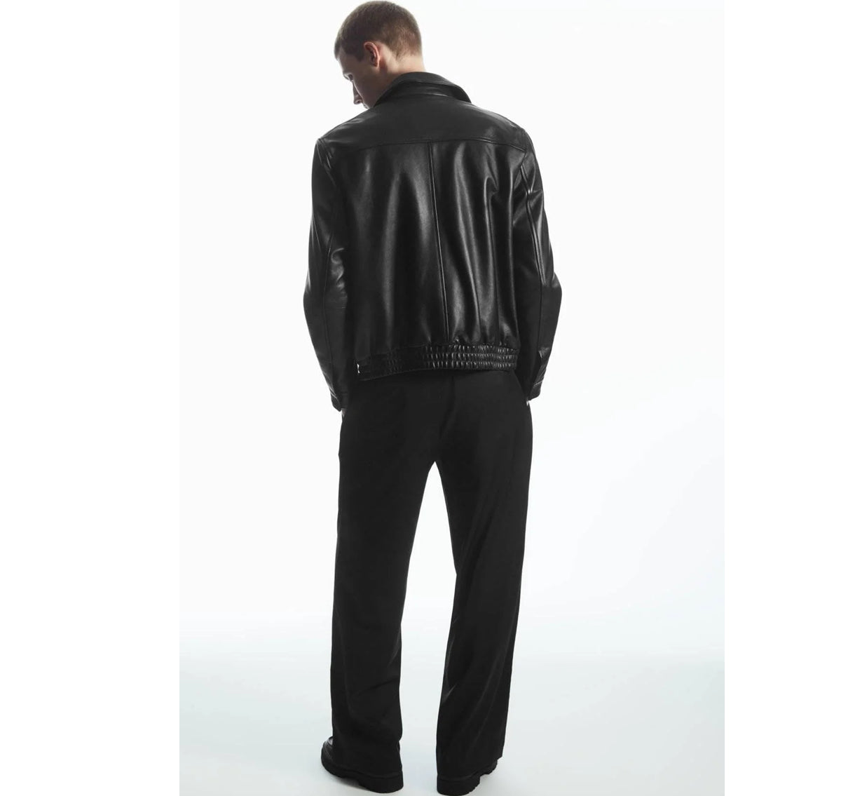 Cos-Cafe-Racer-Black-Leather-Jacket-Back