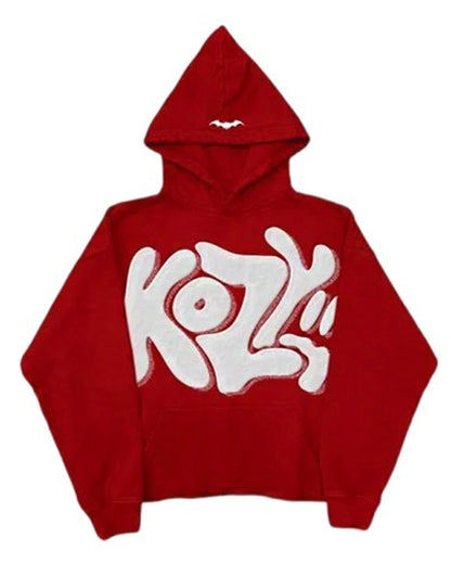 Cozy-Hooded-Collar-Y2K-Red-Kozy-Hoodie