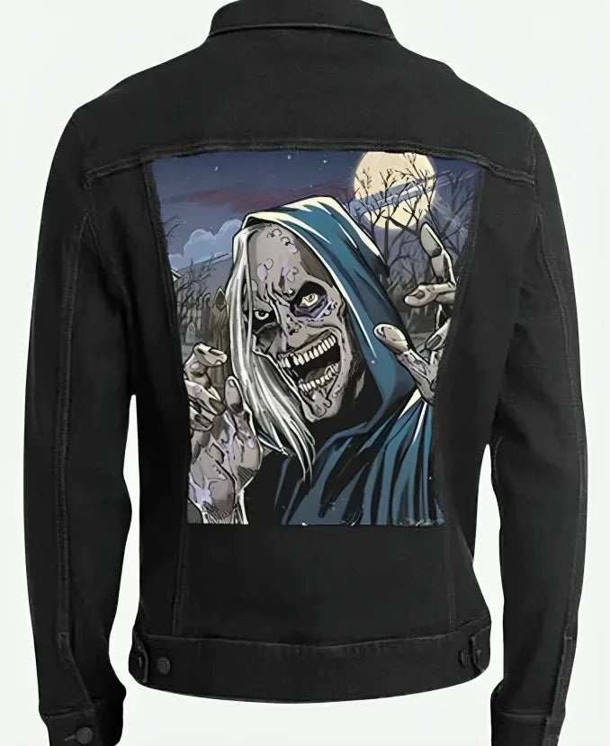 Halloween Creepshow Black Denim Jacket