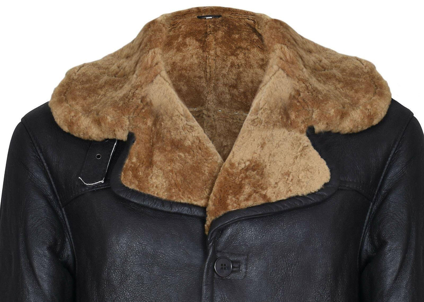 Ginger Sheepskin Leather Cromby Pilot Coat