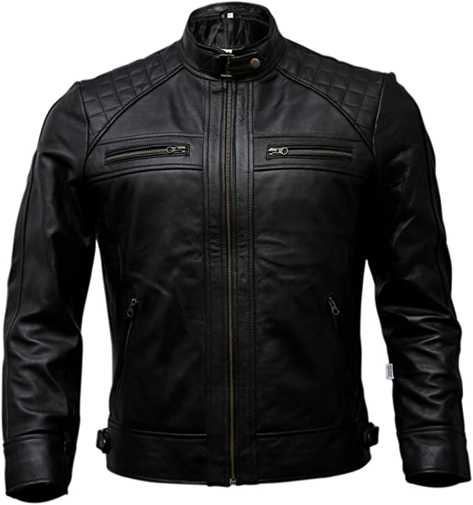 Cuir Dor Men Genuine Leather Biker Jacket