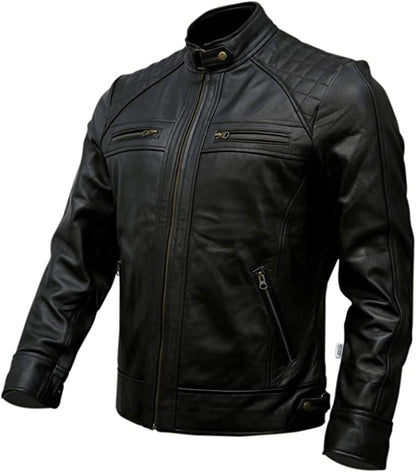 Cuir Dor Men Genuine Leather Biker Jacket Sale