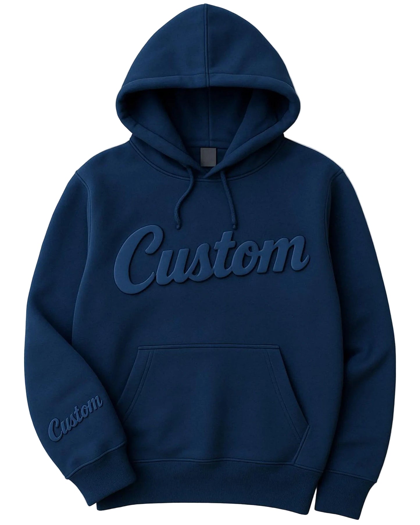 Custom-Embossed-Hoodie-Blue