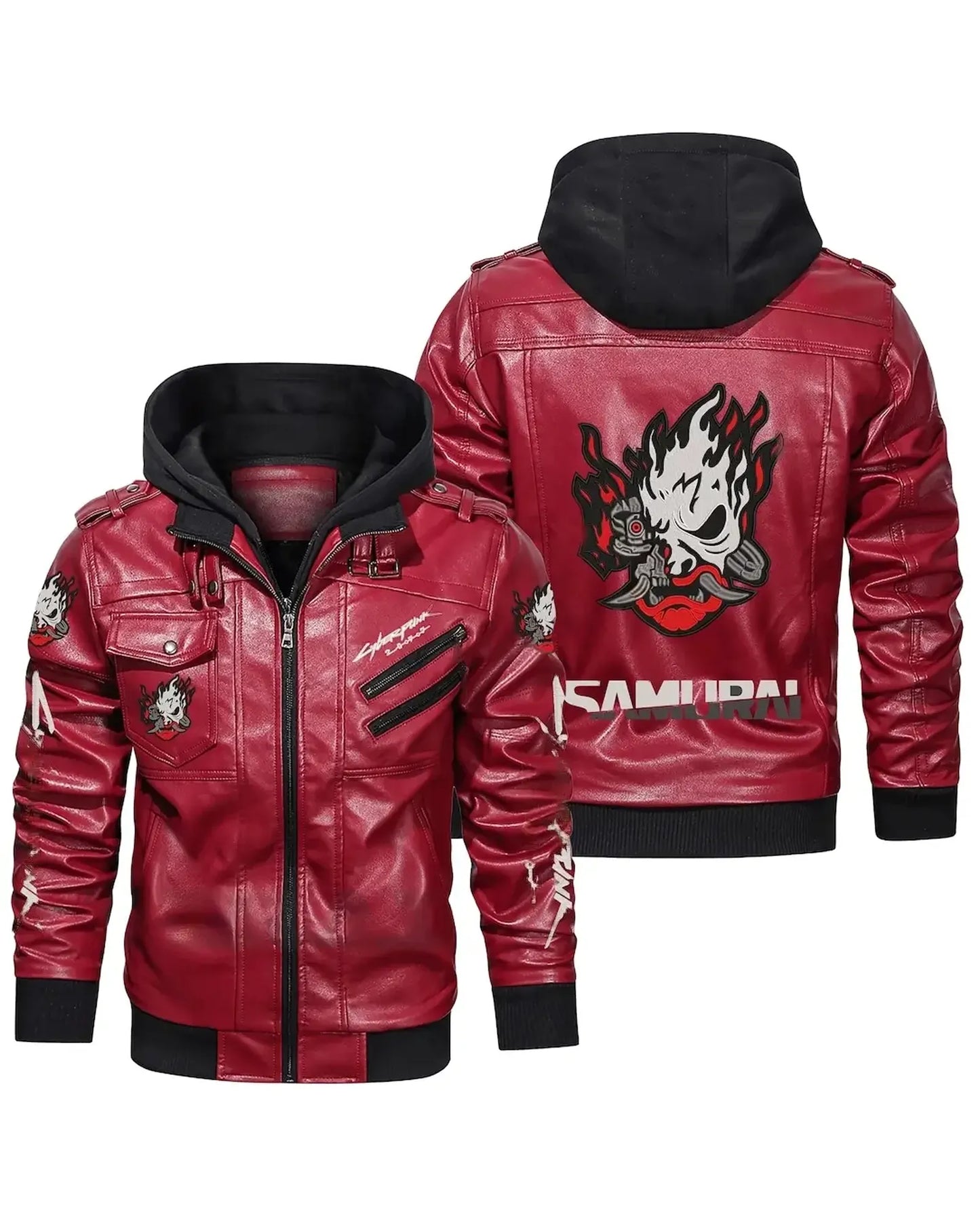 Cyberpunk-2077-Premium-Hooded-Samurai-Gaming-Red-Jacket