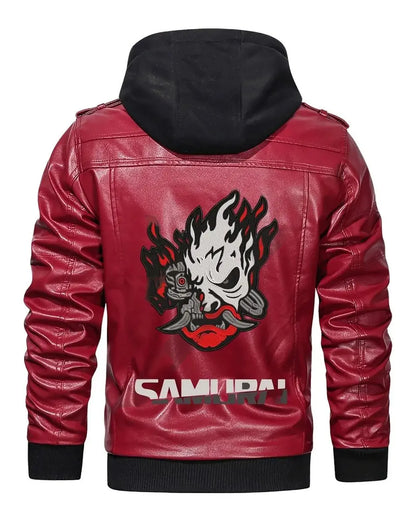 Cyberpunk-2077-Premium-Hooded-Samurai-Gaming-Red-Real-Leather-Jacket