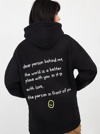 Dear Person Behind Me Hoodie Black