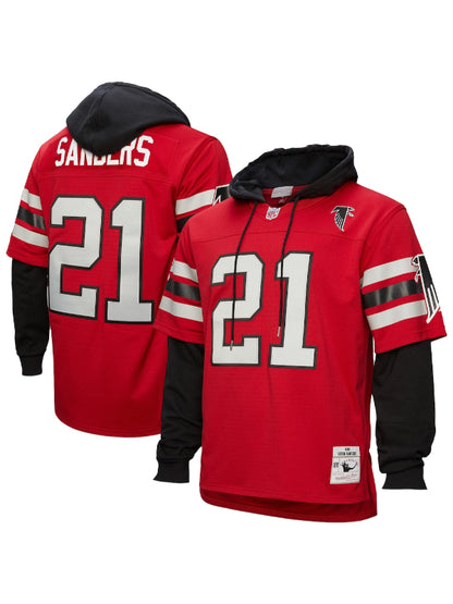 Deion Sanders Hoodie Jersey Red