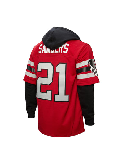 Deion Sanders Hoodie Jersey Red Back