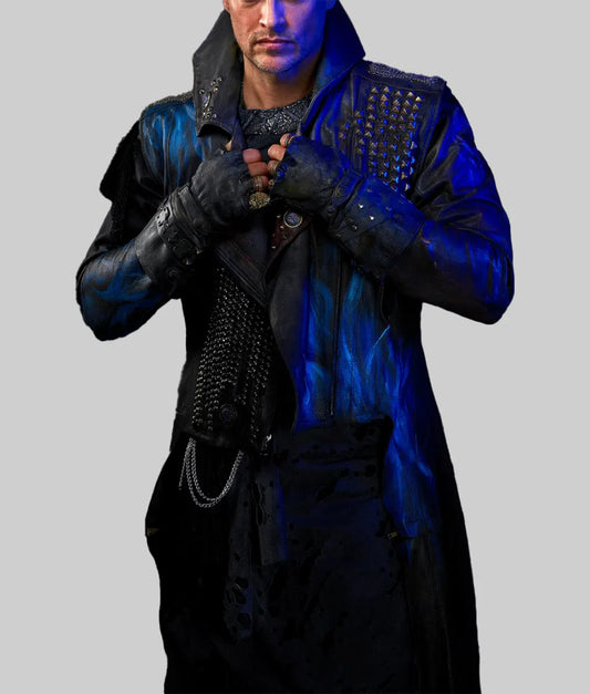 Descendants 3 Hades Black Leather Coat