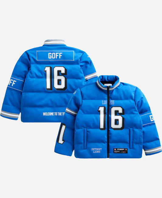 Jared Goff Detroit Lions Off Season Puffer Jacket