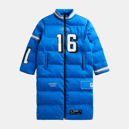 Jared Goff Detroit Lions Off Season Puffer Long Coat