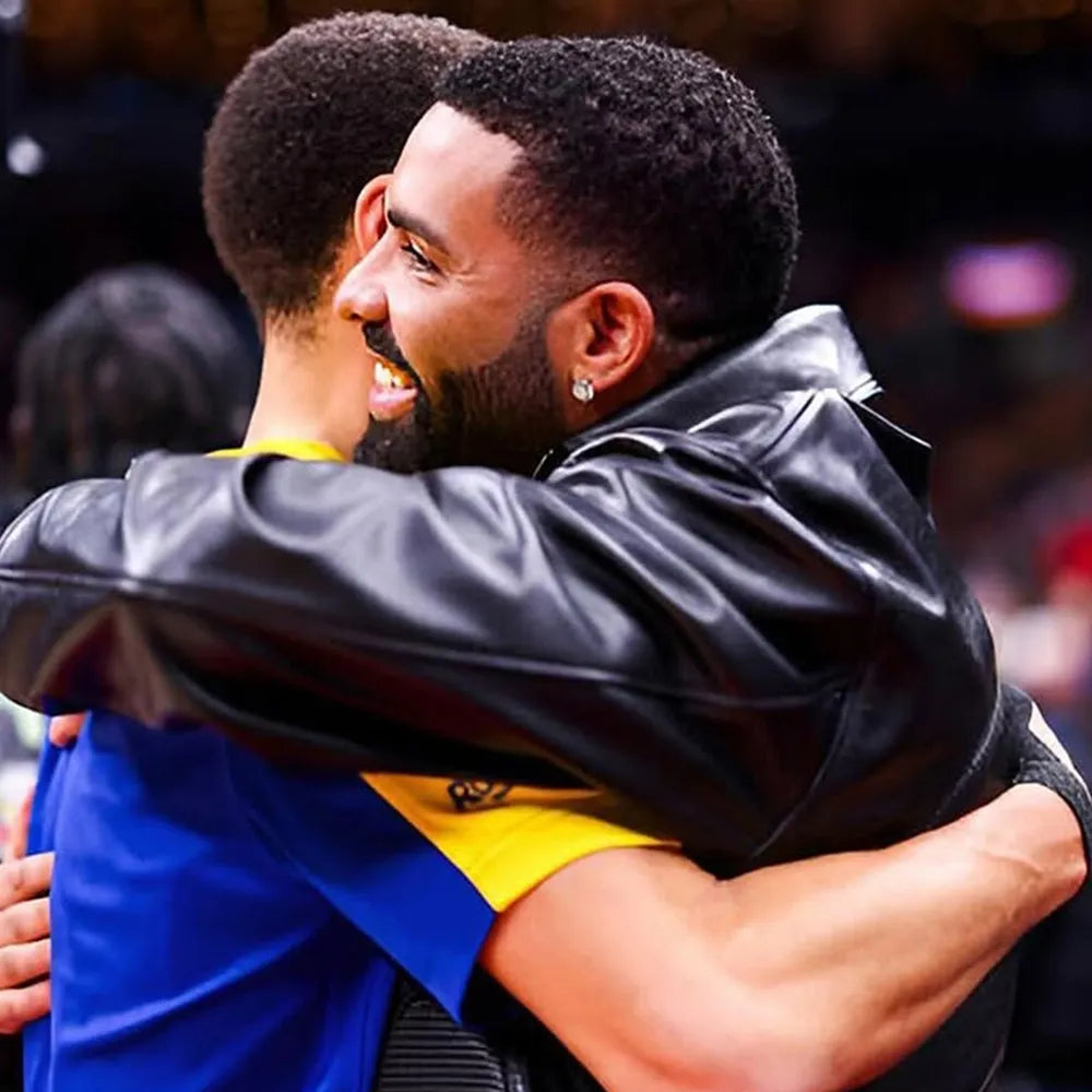 Drake Black Leather Jacket